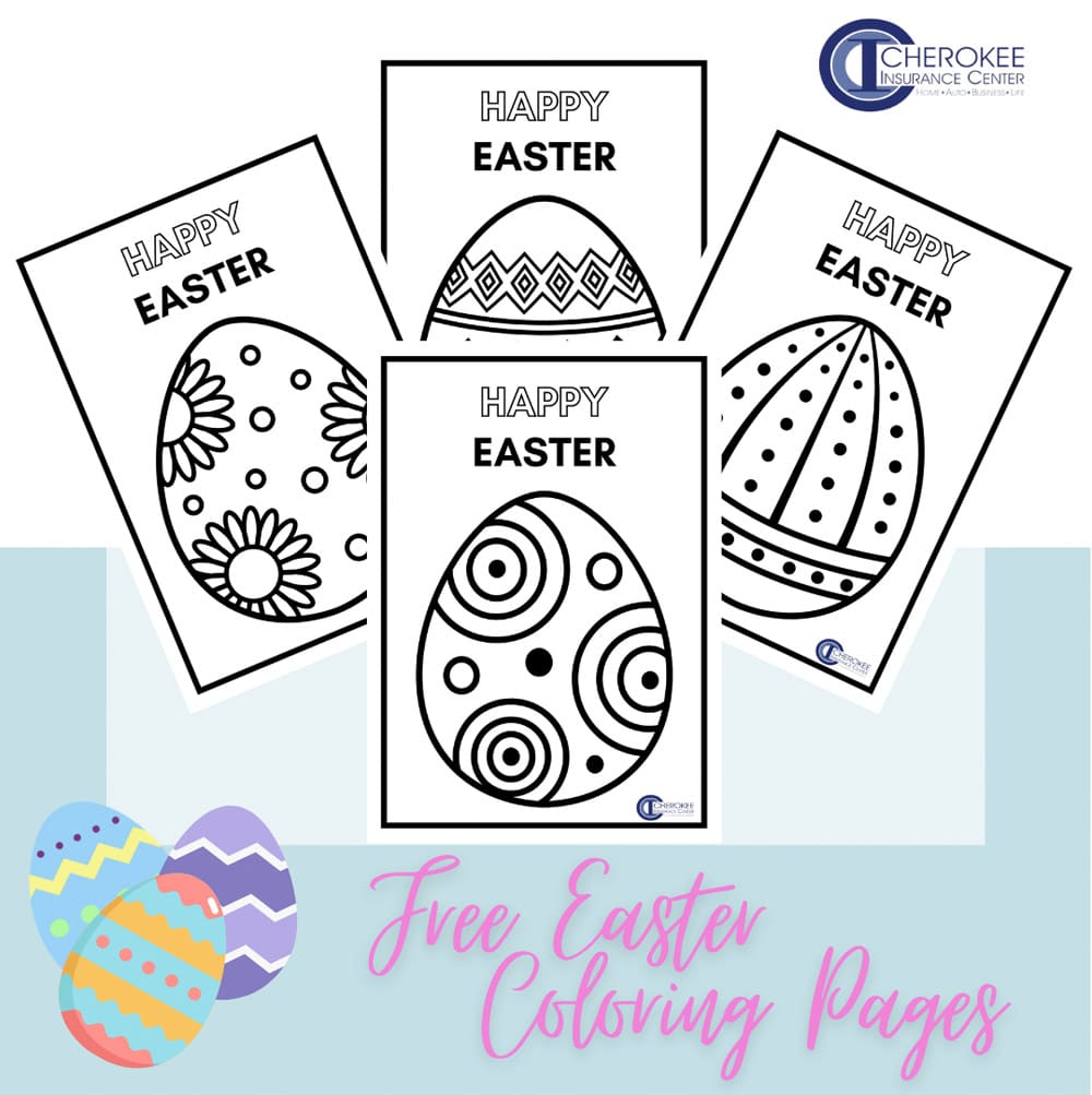 Blog - Printable Free Easter Egg Coloring Pages for Families to Download